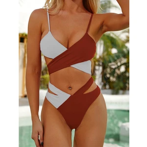 OEM/ODM Womens Swimsuits Sexy Patchwork Bandage Bikini Swimwear Custom Bathing Suits With Logo
