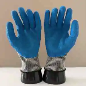 Factory Latex Crinkle Coated Gloves High Dexterity Safety Work Gloves for Electronics Dismantling