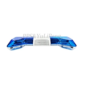 High Power Blue LED Emergency Ambulance Light bar with Speaker Roof Top Beacon Flashing Warning signal Safety Light