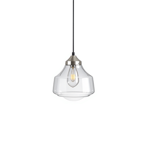 Bell Shaped Glass Pendant Light E27 Incandescent Bulb Living Room Indoor Lighting Small Size Clear Shade