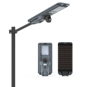Anti-Thief CCTV Solar Street Light 1200W ABS All-in-One Integrated Security Lamp with Smart Motion Sensor