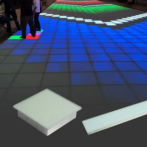 Tempered Glass Floor Tile Light Landscape Square Park Decoration Lighting Remote Control Embedded Led Underground Light