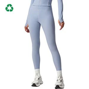 Custom Active Sport Eco-friendly Gym Sport High Waist Leggings Breathable Solid Color Slim Fit Women Yoga Leggings