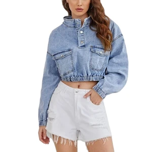 Denim Female Cropped Wholesale Jackets Woman Ladys Girls Denim Jacket