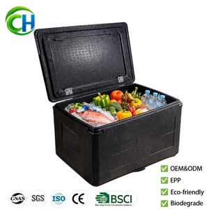 Custom Eco-friendly Waterproof EPP Cold Chain Packaging Food Thermal Protective Delivery Cooler Box For Seafood & Fresh Produce