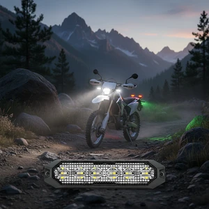6 Led Surface Mount Strobe Grill Light Dual Color White Green Ece R65 Xa1 Sae J595 Class 1 Ip6K9K Dc 12-24V R65 Model