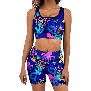 Factory Supply Custom Logo Colorful Sports Set Fitness Shockproof Gym Sport Set Plus Size Backless Sports Bra For Women