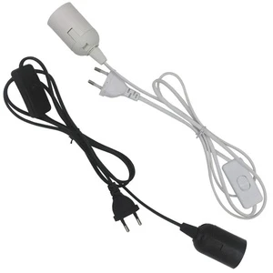 LED Bulb Hanging Light With E27 Lamp Holder and 2*0.75mm2 Copper Cable Wire On-line Switch Plug for Europe