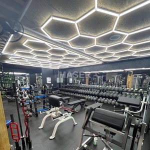 Professional Customized Combination Ceiling Lighting Hexagon LED Gym Lights Working Energy Saving Light