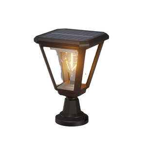 Solar LED Post Lamp IP65 Small Warm White Waterproof Outdoor Garden Wall Mount Dusk Dawn Fence/Gate Lights