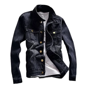 Best Price Custom Denim Jackets With Jeans Long Sleeves Breathable Blank Plain Denim Jeans Jackets men's