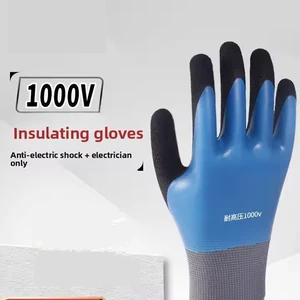 Professional Insulation 1000V Insulated Gloves for Electricians Manufacturer's Waterproof Live Work Gloves Rubber Safety Gloves
