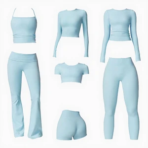 New Trend Yoga Suit Set for Women Outdoor Elastic Gym Fitness Wear Comfort Bodysuit Yoga Sets
