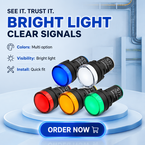CHYF AD16-22DS AC/DC 12V 24V 110V 220V LED Colorful Panel Indicator Light 22mm LED Signal Pilot Light Indicator Lamp