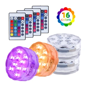 Submersible LED Lights Waterproof RGB Underwater Light with Remote for Pool Pond Fountain Event Party Decoration Wholesale