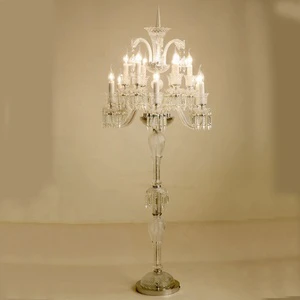 European Modern Luxury Crystal Floor Lamp Standing Decorative Lighting for Hotel Banquet Hall Living Room Bedroom Study Home