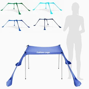 High Quality Spandex Fabric Beach Tent With Sandbag Anchors And Pegs Lightweight Instant Pop Up Beach Tent Mini Beach Sun Shade