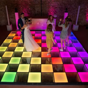 Energy Saving Wireless Infinite 3D Mirror LED Dance Floor for Party