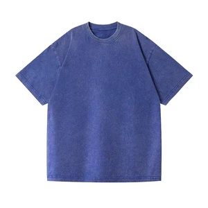 Linen Toddler Multiple Washing 100% Oversized Sweater Clothes Managa Berserk Raw 250 100%cotton Solid Summer Acid Wash T Shirts
