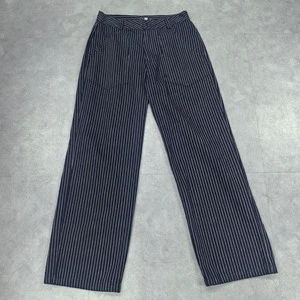 Factory High Fashion Custom Men Loose Baggy Denim Men's Jeans Trousers 100% Cotton Faded Black Oversized Fit Striped Denim Jeans