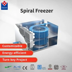 IQF Spiral Freezer Customizable Fully Welded Construction Modular Design For Frozen Convenience Foods