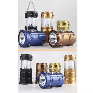 Led Camping Light Lamp Battery Portable Lighting Outdoor Foldable Hanging Camping Lantern with Hook