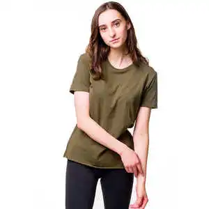 Customized Women's Summer Bamboo T shirt Crew Neck T-Shirt Soft & Breathable Natural Bamboo Fabric Relaxed Fit Bamboo Tee Shirt