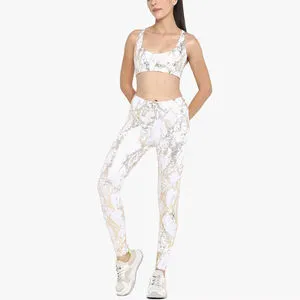 RTS Wholesale Price Top Quality Custom Made Quick Dry Stretchable Yoga Set Sportswear Push Up Sports Bra Leggings Suit AS-YS-09