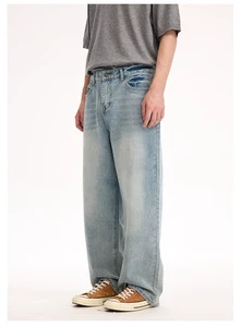 Men Plus Size Jeans Relaxed Fit Stretch Denim Pants Comfortable Big Tall Trousers Old Man Grandpa Bulk