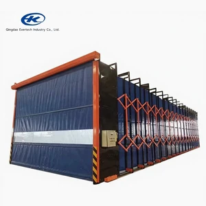 Evertech Foldable Collapsible Mobile Retractable Spray Booth Painting Room with LED Explosion Proof Lighting and 28KW Power