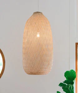 Jumbo Handwoven Bamboo Pendant Lamp Extra Large Boho Lighting Natural Wicker Ceiling Light Home Decor Supplier Manufacturer
