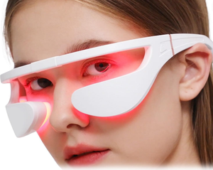 Kks Ems 880nm Red Light Therapy Glasses LED Eye Beauty Device For Under-Eye Massager Wrinkle Remover And Eye Lift