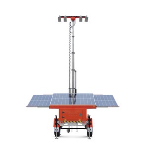 Solar-Powered LED Light Tower for Efficient Illumination in Construction and Mining Sites