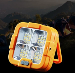 Portable Solar Camping Light USB Charging Power Bank Ip65 Waterproof Outdoor Mini Rechargeable Led Solar Flood Light