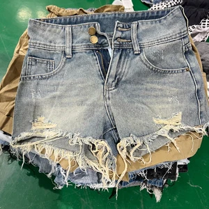 Used Denim Short for Women Wholesale Second Hand Ladies Jeans Bulk Bale for Resellers Used Jeans Vintage Wear Hot Selling