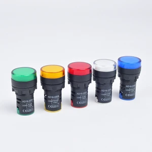 Ad16-22ds Ad22 22mm pilot Lamp Led Lighting Signal Indicator Lamp 12V 24V 110V 220V 380V Plastic Equipment Indicator Light