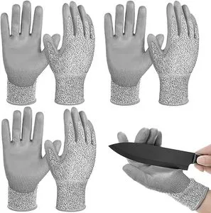 Level 5 CE Certification Hand Protection PU Coated Wood Working Cut Resistant Guantes Anticorte Safety Gloves Anti-cut Gloves