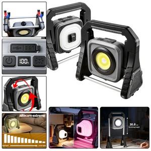 1200lm Multifunctional Worklight 360 Rotated Rechargeable Hook Portable COB Flashlight Magnetic Working Light Workshop IPX4