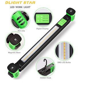 LED Portable Magnetic Under Hood Work Light USB C Recharge Light, IP65 Waterproof Dimmable 1600 Lumen