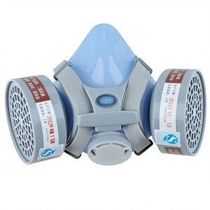 Yile Chemical Protective Gas Mask Model 9700A TPE Material Reusable 3-Layer Replaceable Filter