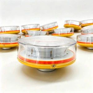 32cd FAA L810 Obstacle Warning Lamp,Low Intensity Steady Red Light,Photocell Sensor,4G Monitoring for High Rise Building