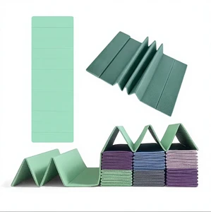Foldable TPE Yoga Mat 6mm Travel Compact Washable Soft Durable Non Slip Flexible Lightweight Eco Portable Yoga Gear Fitness Mat