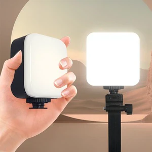Mini Portable LED Video Light with RGB, Rechargeable Clip-On Fill Light for Phone, Laptop & Camera Vlogging