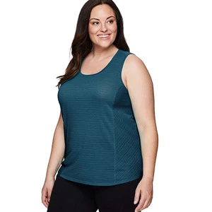 Women's Plus Size Summer Solid Casual Breathable Eco-Friendly Quick Dry Cotton/Bamboo Fiber Tank Top for Gym Fitness