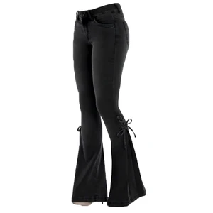 Plus Size Casual High-Waist Multi-Pocket Wide Leg Denim Jeans