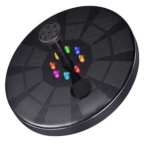 OEM 3W Lighted Wall Solar Floating Bird Bath Energy Power Water Garden Pond Fountain 3.5W Pump Outdoor With Battery Backup LED