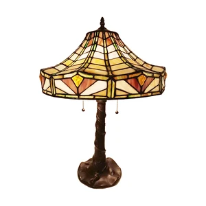 European Creative Elegant Stained Glass Desk Lamp