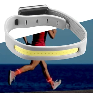 USB Rechargeable Running Light for Runners Safety Running Gear Jogging Lamp LED ArmBand Outdoor COB Walk Light Wrist Band