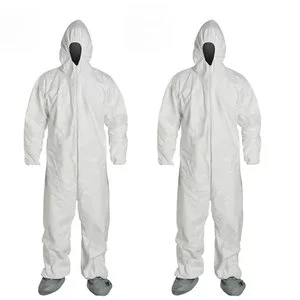 Hazmat Suit PP SMS PPE Microporous Anti-static Isolation Disposable Protective Coveralls Type 5 6 Coverall