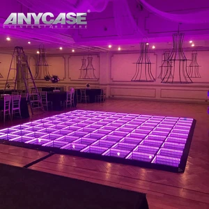 Magnetic LED 3D Dance Floor with Mirror and Portable Design for Weddings
